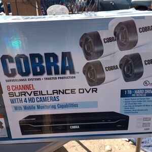 New cobra hd security system with 4 hd cameras